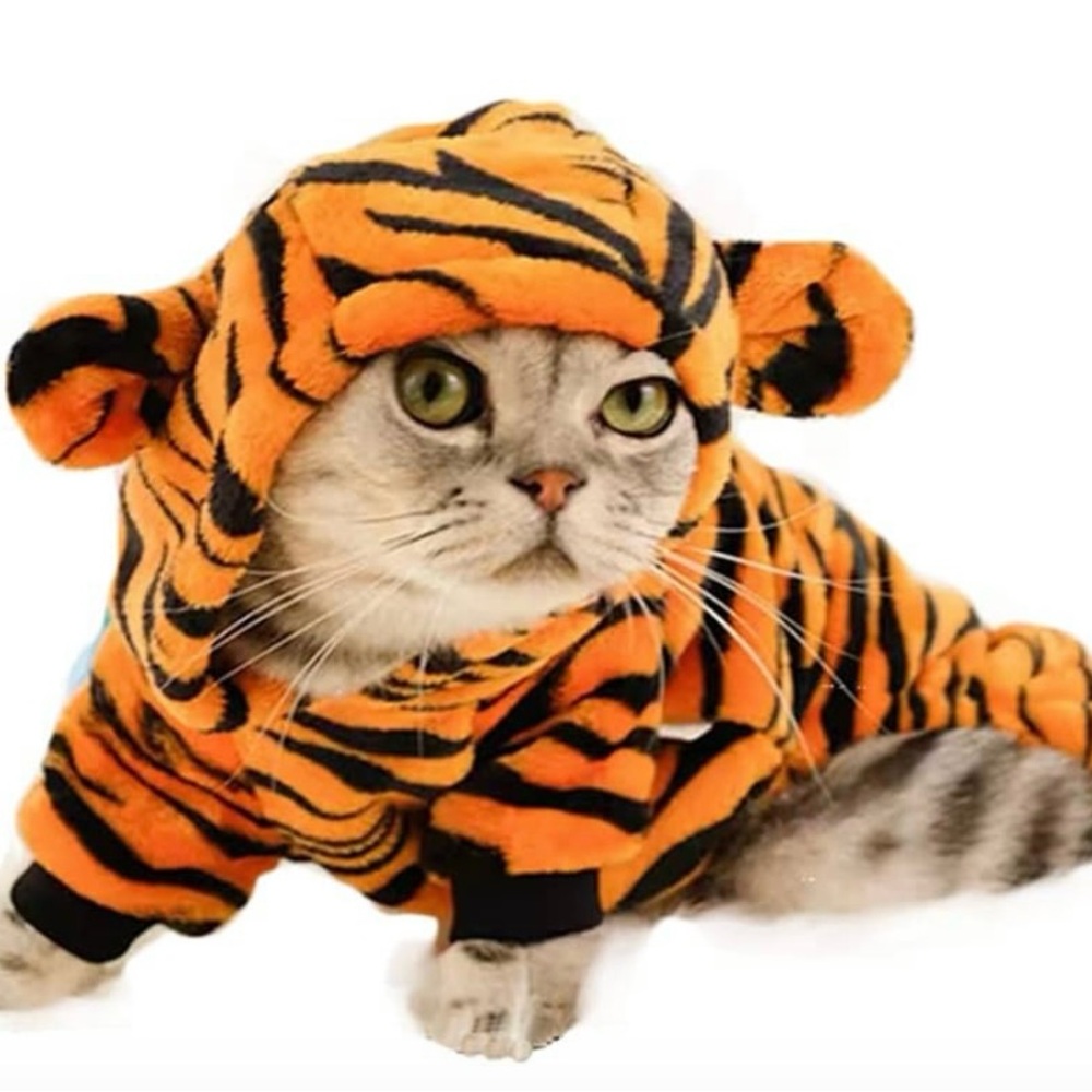 Tiger Costume Hoodie with Ears and Tail